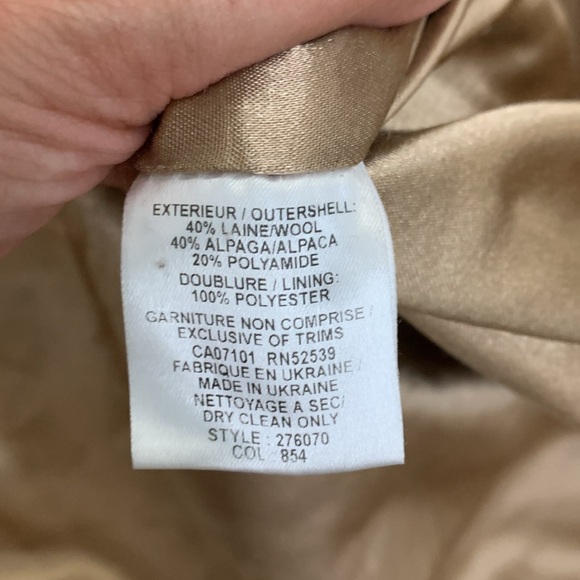 Vintage jones New York wool alpaca maxi Tan camel Belted Coat - Picture 7 of 11